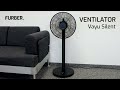 FURBER Standventilator Vayu-Silent, Schwarz