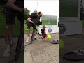 Toddler interrupts live broadcast to play football!