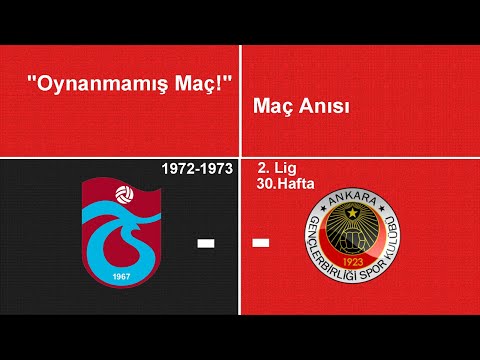 "Oynanmamış Maç" Trabzonspor - Gençlerbirliği Maç Anısı - 27.05.1973 - 1972-193 2. Lig 30. Hafta