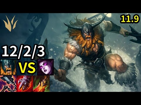 Olaf Jungle vs Morgana - KR Master | Patch 11.9