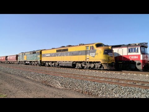 9733V SSR Grain Crosses 7922V SCT/ SBR Container Train (23/8/2018) - PoathTV Australian Railways