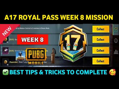 ✅A17 WEEK 8 MISSION🔥Pubg Week 8 Mission Explain🔥A17 ROYAL PASS Week 8 Mission | Pubg Mobile c10s28