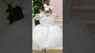 Vídeo de Vestido Infantil Daminha Bebê Branco
