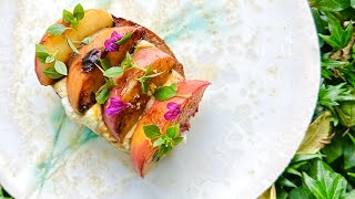 【桃のキャラメリゼ🍑】コンポートよりも簡単に！皮付きでカナッペやデザートに！Pêche caramélisée / パリ５区レストランnarro Restaurant narro