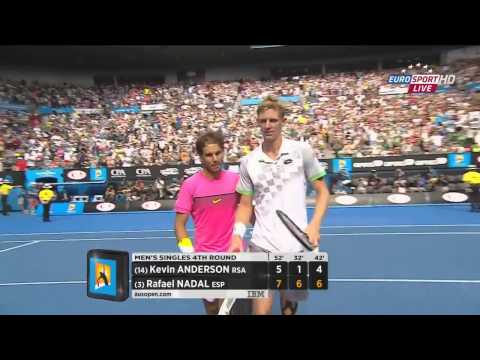 Rafael Nadal vs Kevin Anderson Match point  australian open 2015 HD || 25-1-2015