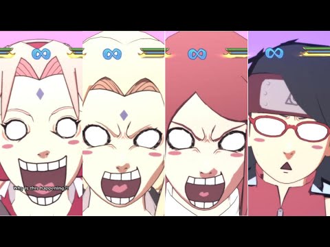 All Kunoichi/Girls Reaction (60 FPS) to Reverse Harem Jutsu #narutoshippudenultimateninjastorm4