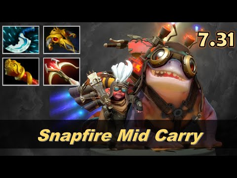 Snapfire Mid Carry, Physical Build | Dota 2 7.31 Highlights