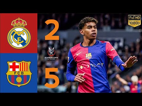 FC Barcelona VS Real Madrid (5-2) Supercopa FINAL 2025|Full Match|HD 1080i with English Commentary