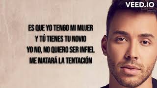 Prince Royce - Recházame [LETRA] ~ Yo tengo mi mujer y tu tienes tu novio