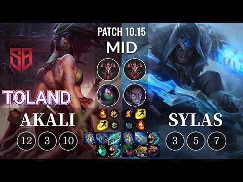 SB TolanD Akali vs Sylas Mid - KR Patch 10.15