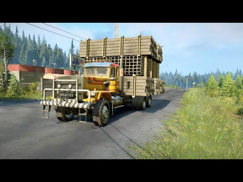 Paper Factory , Section | Transport The Metal Beams in Black Badger Lake | snowrunner