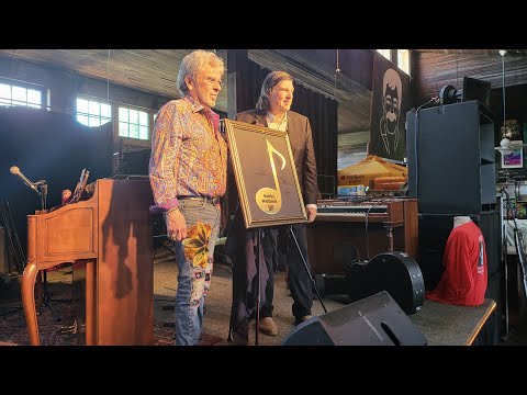 Bobby Whitlock receiving His Brass Note on Beale Street Memphis Tn