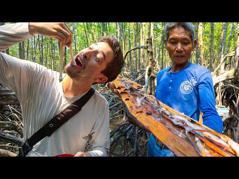 Exotic Filipino Food!! Eating GIANT TAMILOK “Wood Worms” in Palawan, Philippines!