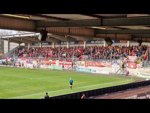 SC Rot-Weiß Oberhausen ultras tribune im Stadion Niederrhein gegen Bocholt 3-2 29.11.2025 
