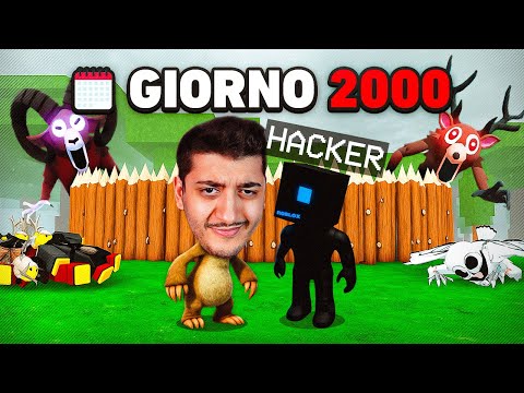 SOPRAVVIVO 2000 NOTTI nella FORESTA con l'HACKER!! ROBLOX ITA