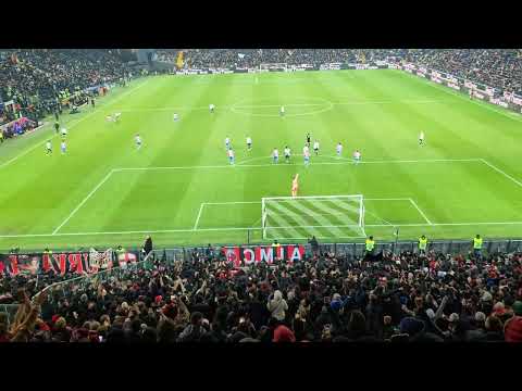 Udinese Milan 2-3 curva sud Milano " unico amore sei "