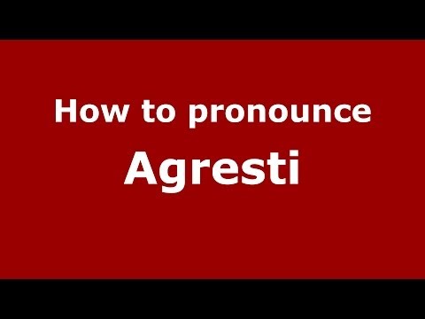 How to pronounce Agresti