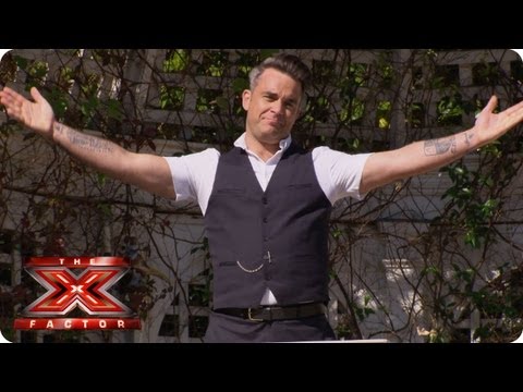 Robbie Williams makes his entrance - JUDGES HOUSES PREVIEW - The X Factor UK 2013