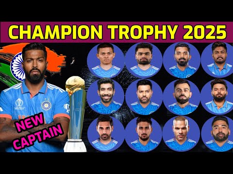 ICC Champion Trophy 2025 India Squad | Team India Final Squad | India Team for Champion Trophy 2025