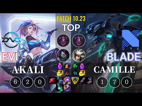 DFM Evi Akali vs DRX Blade Camille Top - KR Patch 10.23