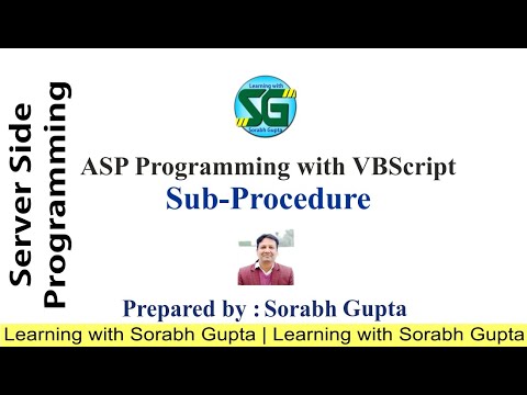 Sub-Procedure in ASP using VBScript | Example