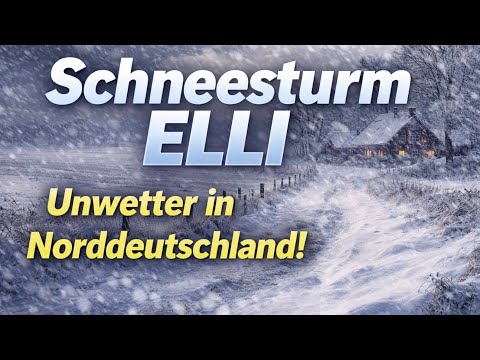 Snowstorm “ELLI” sweeps across Germany, bringing severe snowfall.