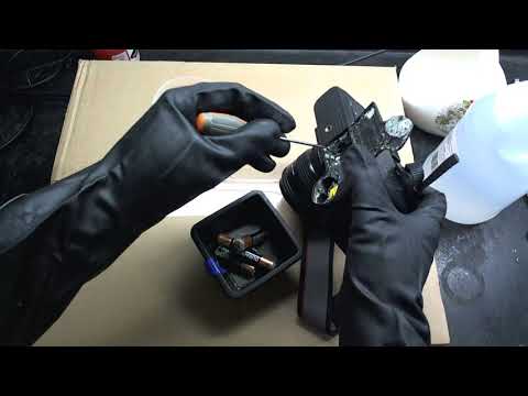 Cleaning out battery corrosion from a Nikon camera...