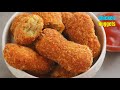చికెన్ నగ్గెట్స్ | How to make Homemade crispy Chicken Nuggets Recipe in Telugu by Vismai 