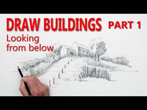 How to Draw Buildings looking from Below PaulPriestleyArt