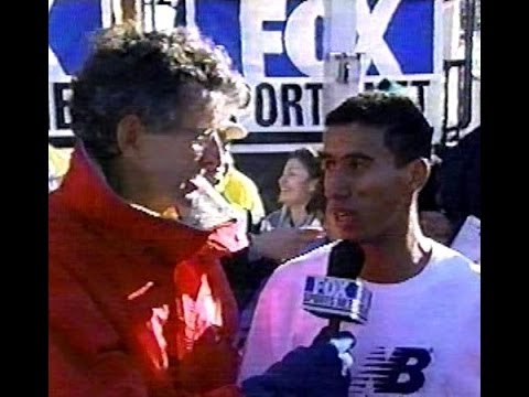 Khannouchi WORLD RECORD interview @ 1999 CHICAGO MARATHON