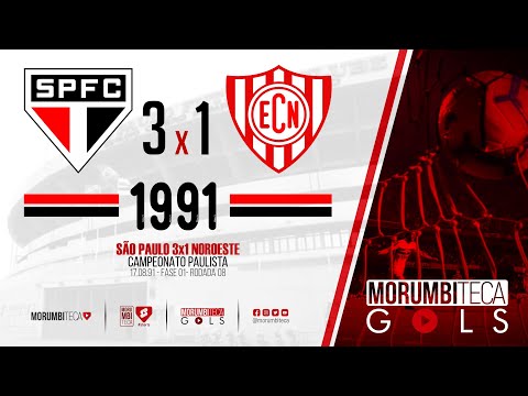 São Paulo 3x1 Noroeste - Paulista 1991 - fase 01 - rodada 08 - 17/08/1991