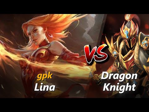 How to Lina mid vs Dragon Knight/Monkey King (feat. gpk) | First 10 minutes