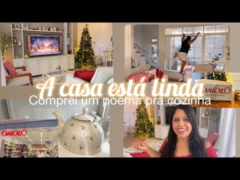 Comprinha na camicado, faxina de Natal, e a casa decida para o Natal 