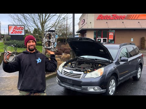 I changed my Subaru Headgaskets in AutoZones parking lot