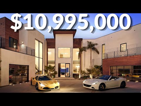 Touring a Stunning $10,995,000 MODERN Mansion With CRAZY VIEWS | Beverly Hills Mansion Tour