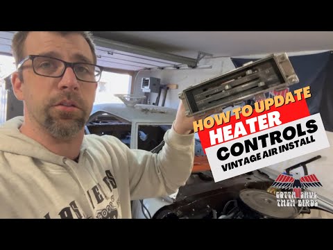 Vintage air heater control update and repairs, modifying the face plate to appear more original