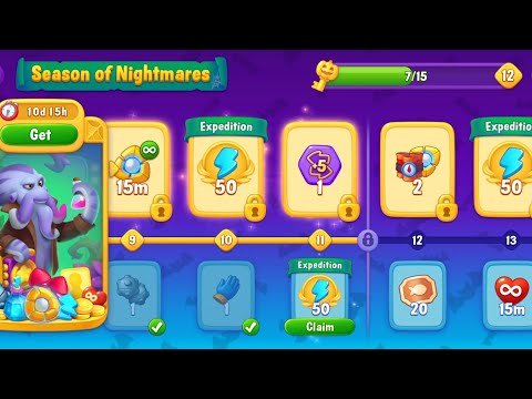 @Fishdom Level 12111 - Special Level Challenge 12112. Season of Nightmares Level 11 🔓