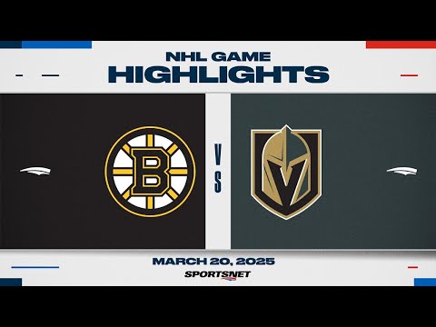 NHL Highlights | Bruins vs. Golden Knights - March 20, 2025