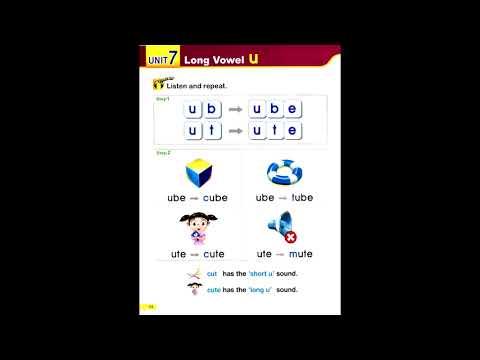 page 64 smart phonics 3  unit 7 long vowel u #smartphonics3