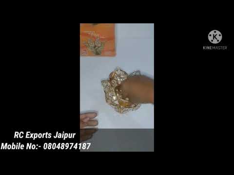 Lotus Design Brass Crystal Diya for Home Temple Pooja and Gifting Purpose