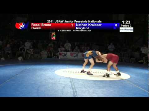 Junior Freestyle 3rd 125 - Rossi Bruno (FL) vs. Nathan Krassier (MD)