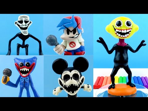 ALL My Realistic SCARY MONSTERS from Friday Night Funkin' with clay ➤ Sculpture timelapse. FNF