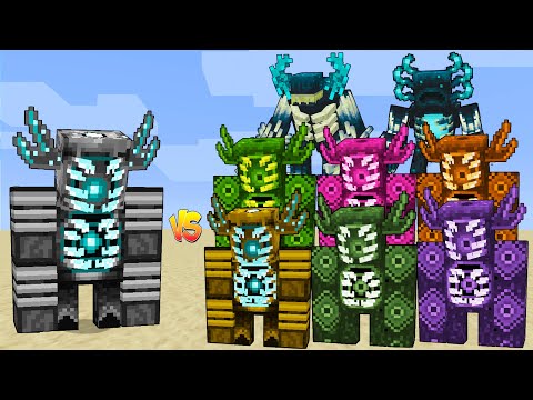 Tungsten ZORDEN Vs All Zorden, Dinosaur WARDEN, Apprehensive WARDEN / Minecraft Mob Battle