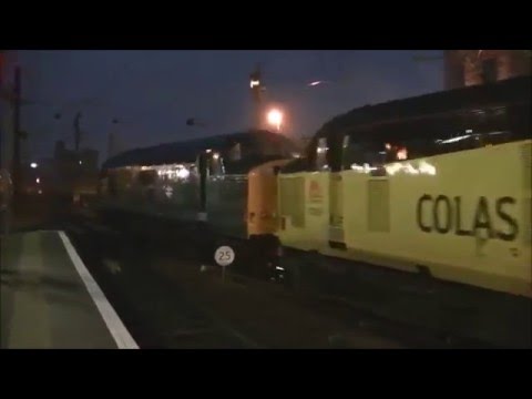 Colas Rail 37421 and 37116 at Newcastle