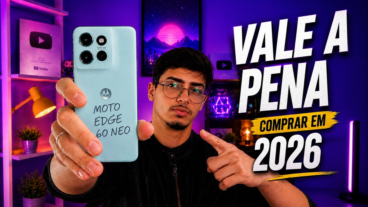 Miniatura da avaliação em vídeo de Motorola Edge 60 Neo 5G 512GB Câmera 50MP Sony Tela 1.5K
