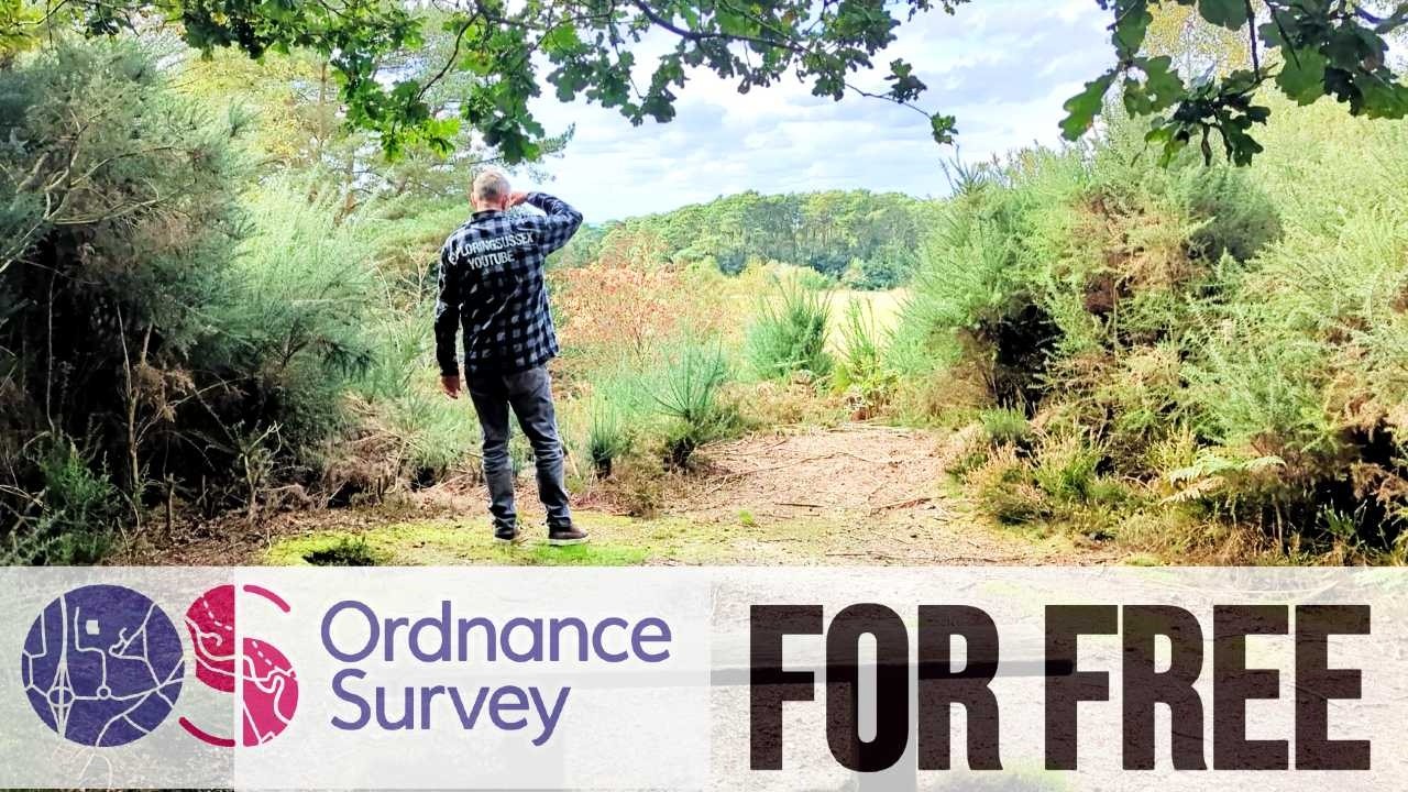 Using Ordnance Survey mobile maps subscription free to find historical features at Sullington warren