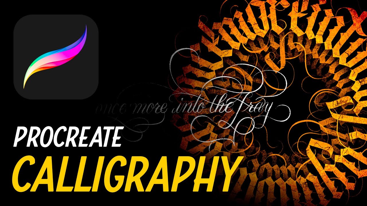 Procreate Calligraphy Time Lapse - Blackletter Calligram