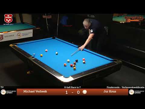 NK 8-ball 2017 | Michael Verbeek v Jur Kous | Finaleronde - Verliezerskwalificatie