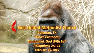 preview picture of video '2015-02-15 “God's Presence: Emmanuel, God With Us”,Rev. Brad Slaten, FUMC Coleman'