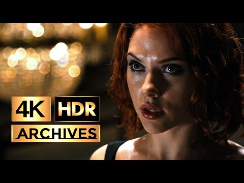 The Avengers [ 4K - HDR ] - Black Widow Interrogation and Fight Scene (2012)